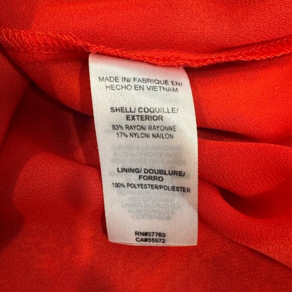 Laundry By Shelli Segal Size 4 Red & Orange 3/4 Sleeve Printed Dress - Picture 5 of 11